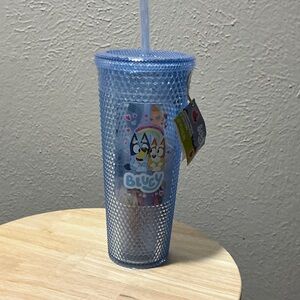 Bluey Blue Tumbler with Straw